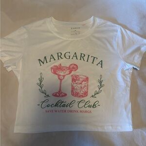 SHEIN White Margarita Cocktail Club Tee